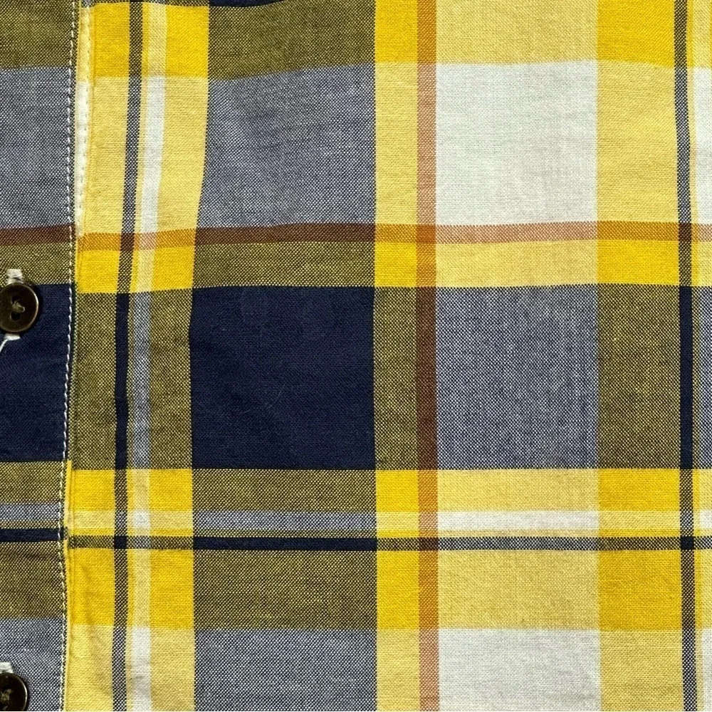 Carter's Size 3T Yellow Blue Plaid Dress Buttons Ruffles
